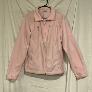 Columbia pink fleece jacket XL